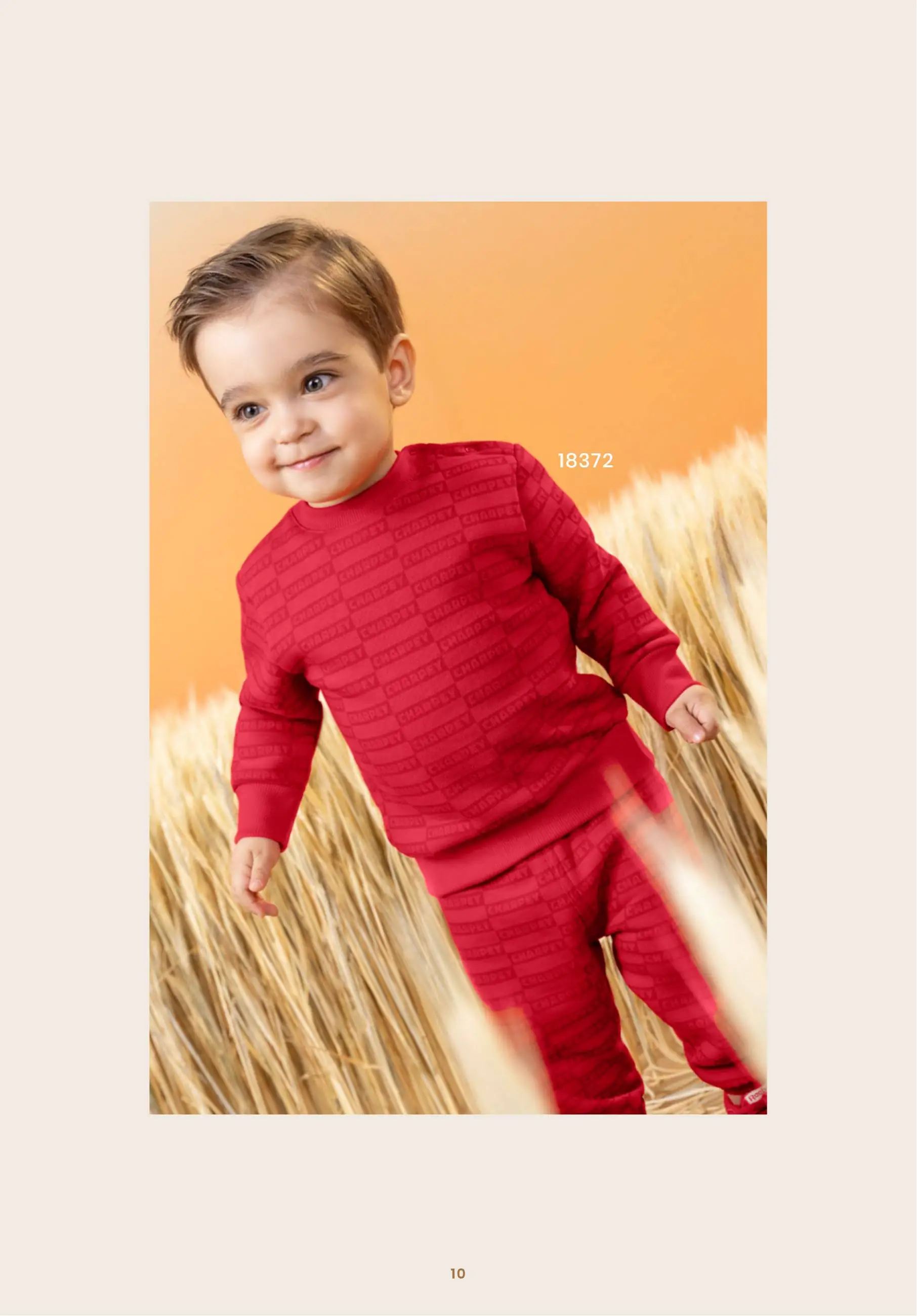 Conjunto Bebê Moletom Vermelho Estampado