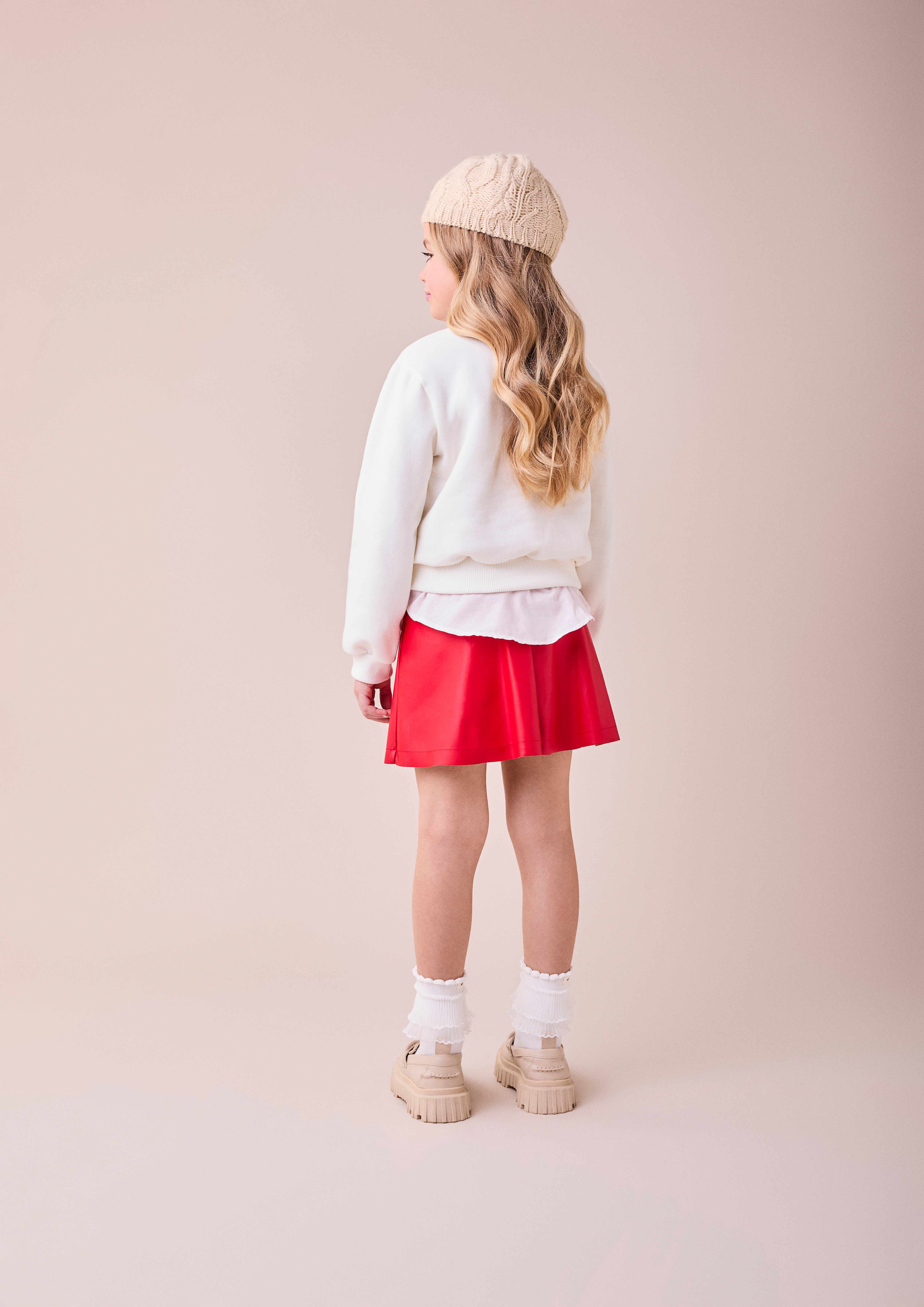 SAIA FAKE LEATHER VERMELHA COM PINGENTE